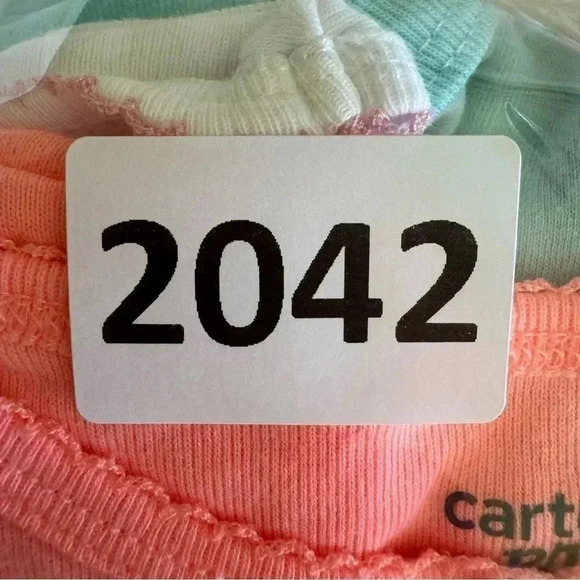 Carters White Green Orange Short/ Long Sleeves Pajama Set Bundle SZ 12 #2042 - Picture 7 of 7